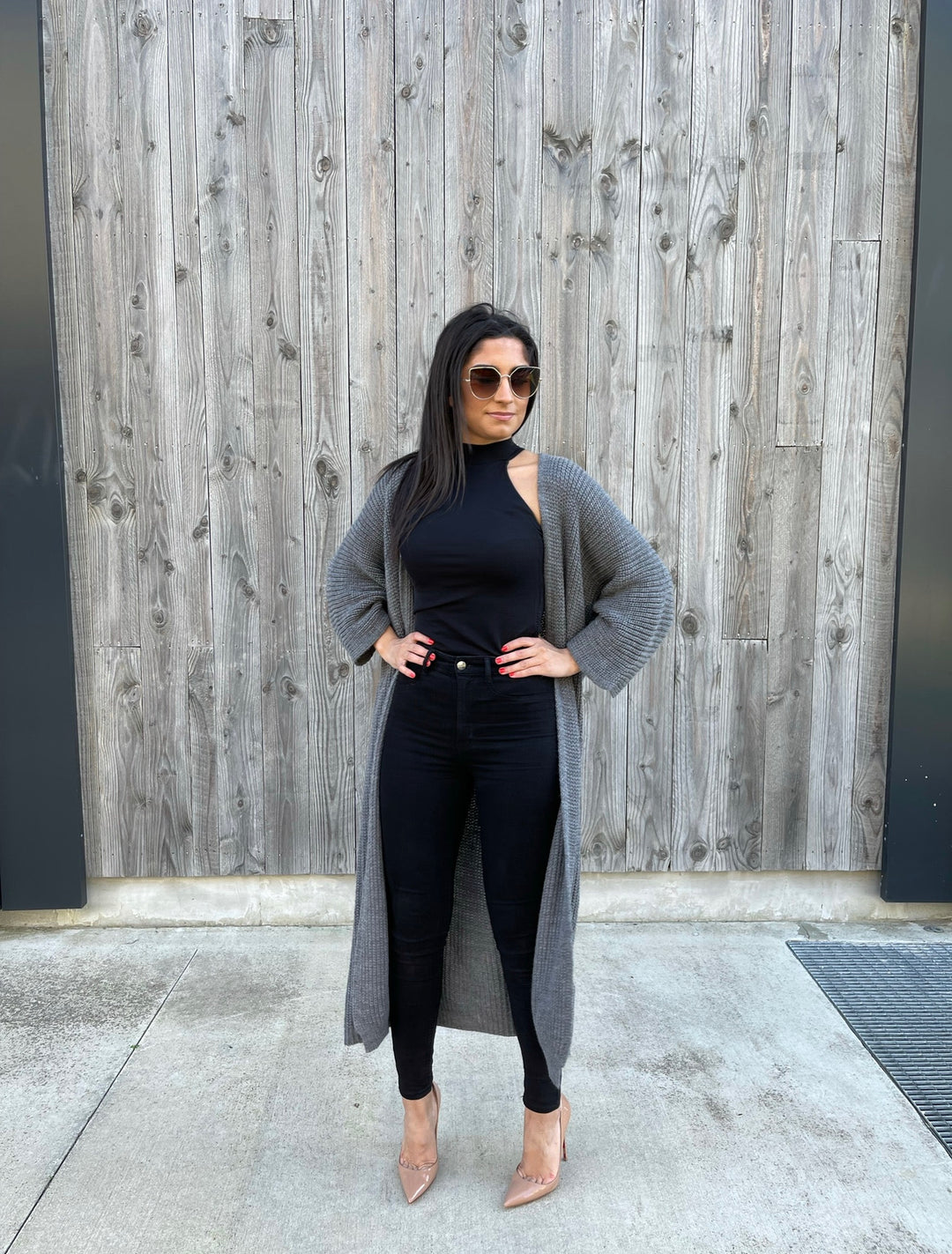 GILET LOOSE GRIS
