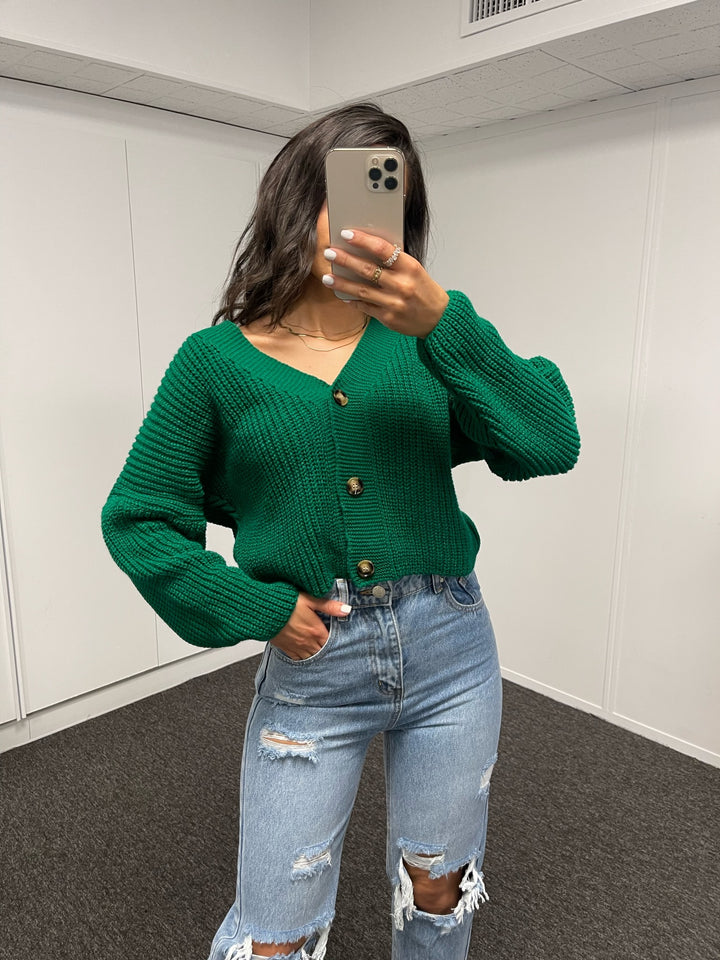 PULL EN MAILLE VERT