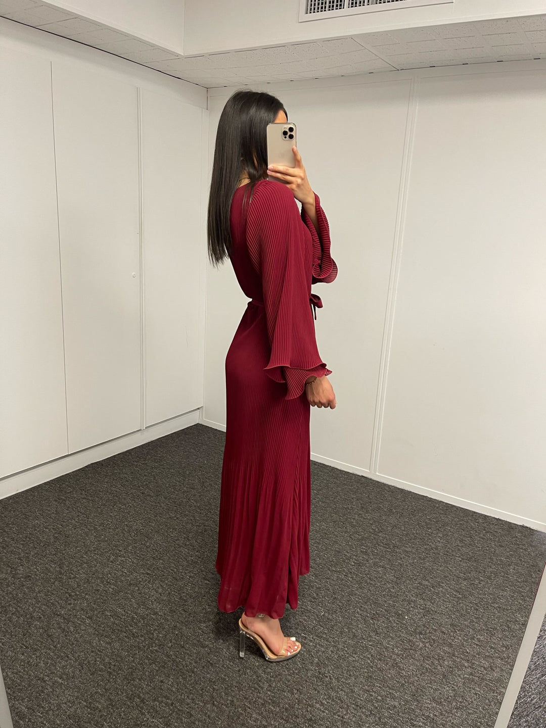 MELI BURGUNDY DRESS