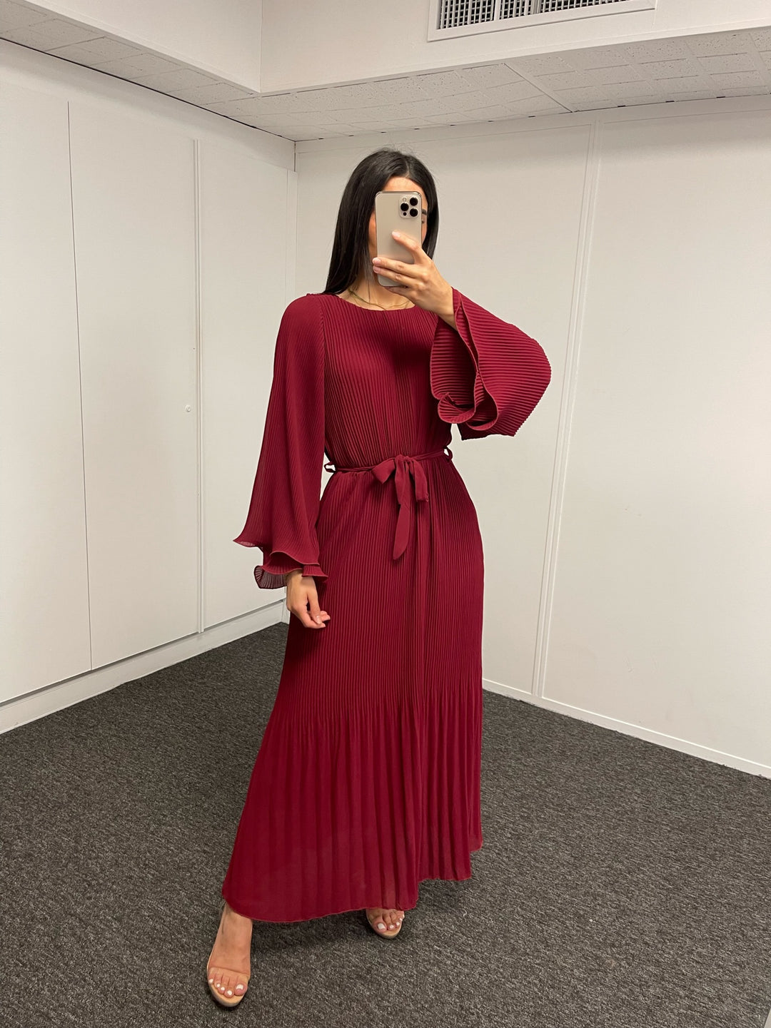 MELI BURGUNDY DRESS