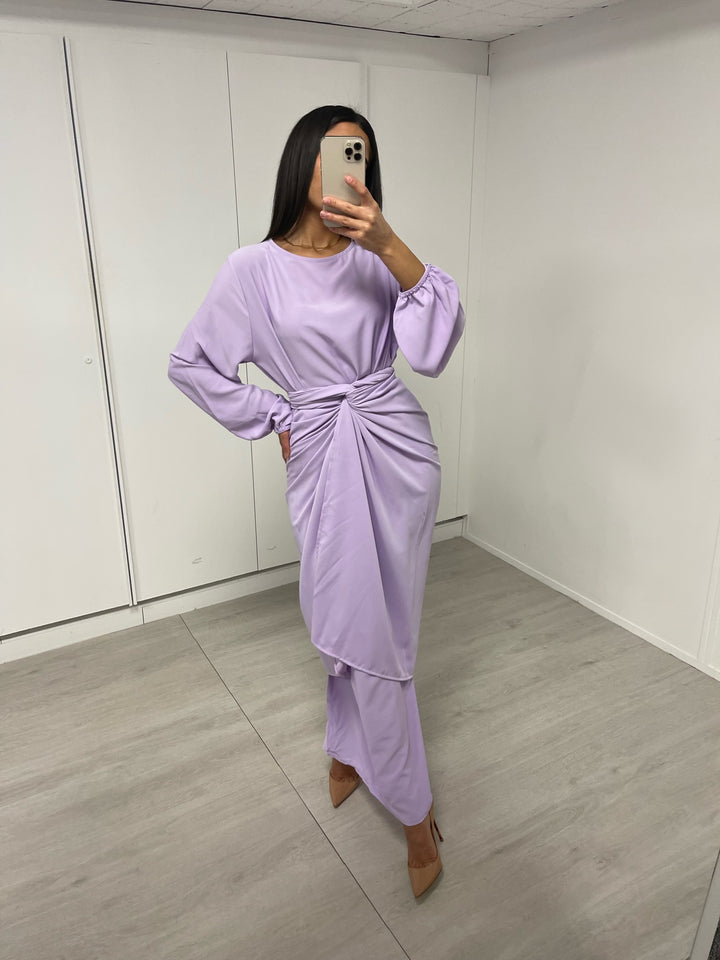 LILAC WRAP DRESS