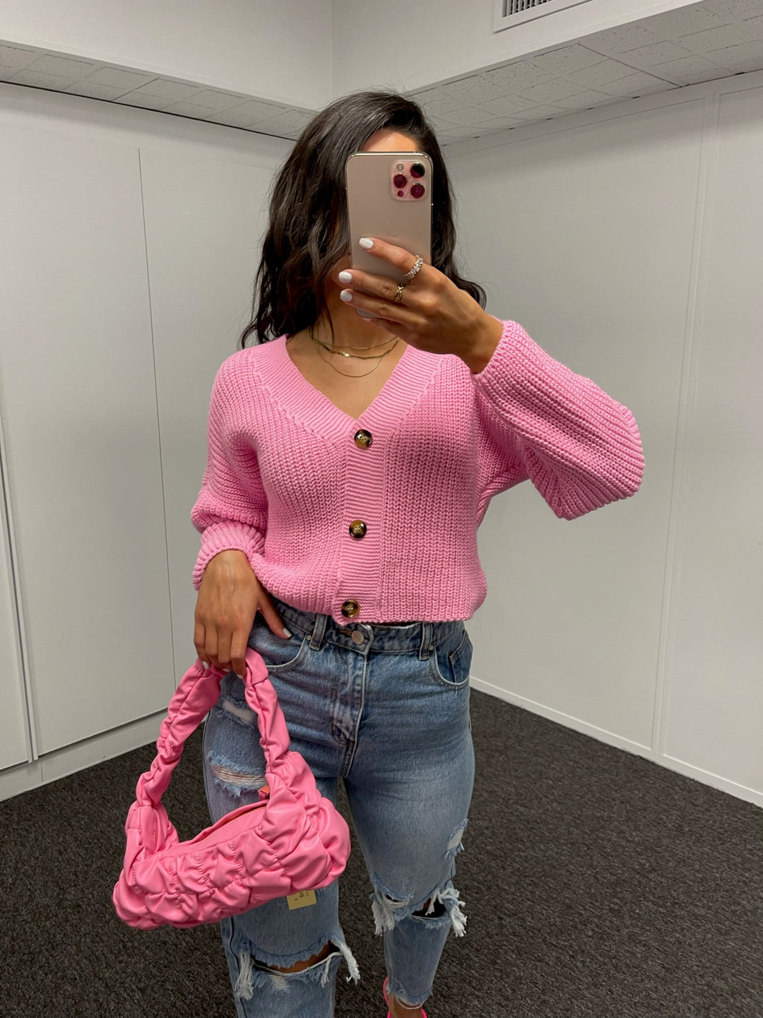 PULL EN MAILLE ROSE