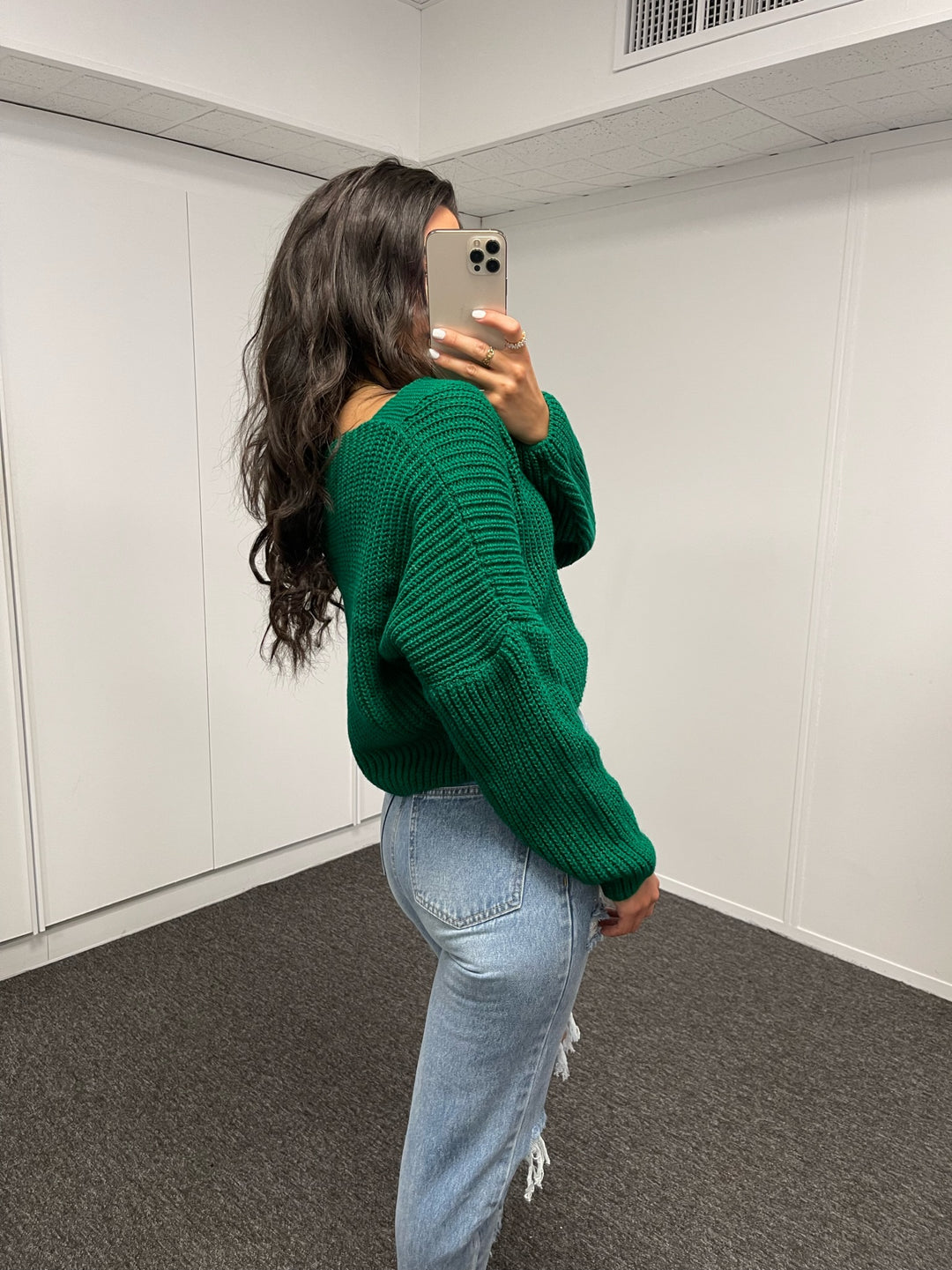 PULL EN MAILLE VERT