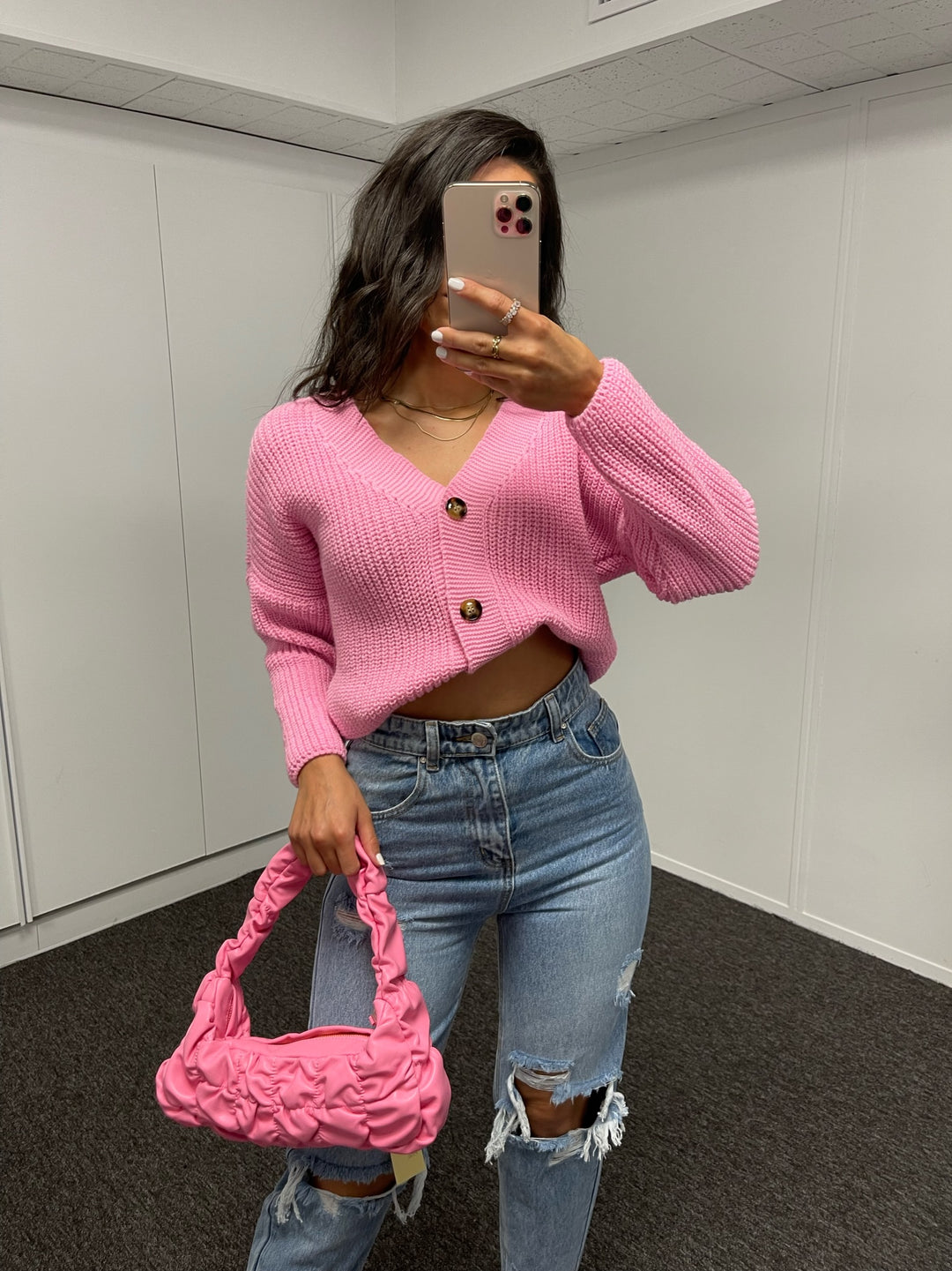 PULL EN MAILLE ROSE